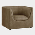 Hilda Curved Back Vegan Leather Armchair