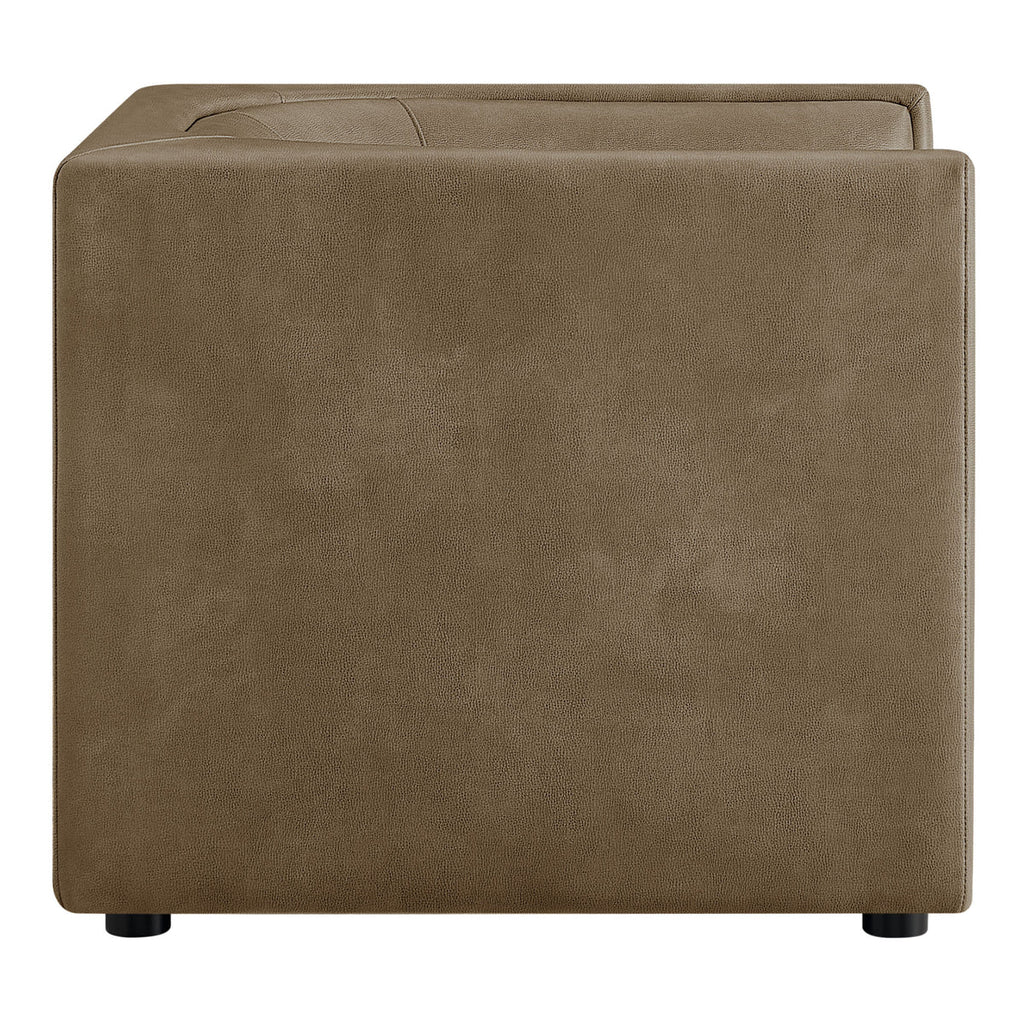 Hilda Curved Back Vegan Leather Armchair