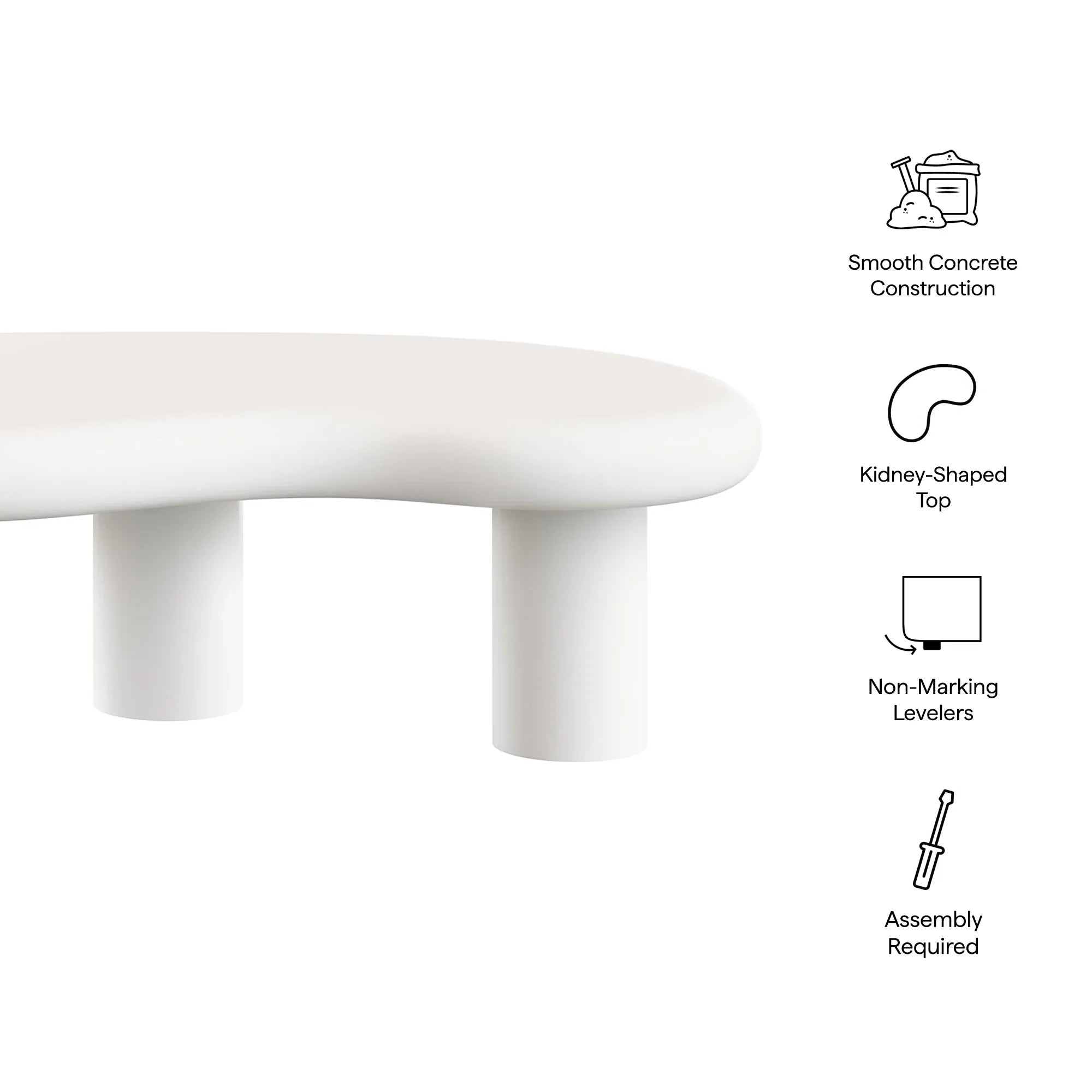 Elowen Outdoor Coffee Table in White