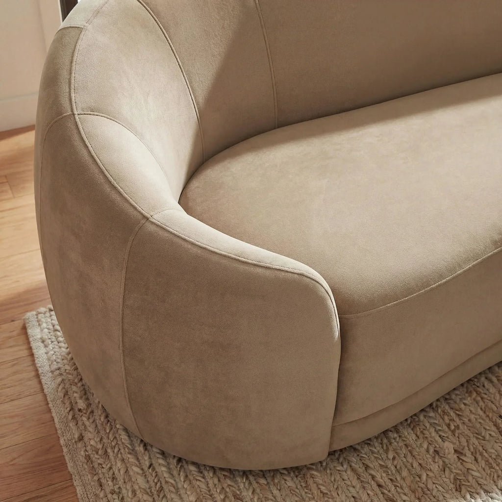 Contessa Curved Performance Velvet Sofa