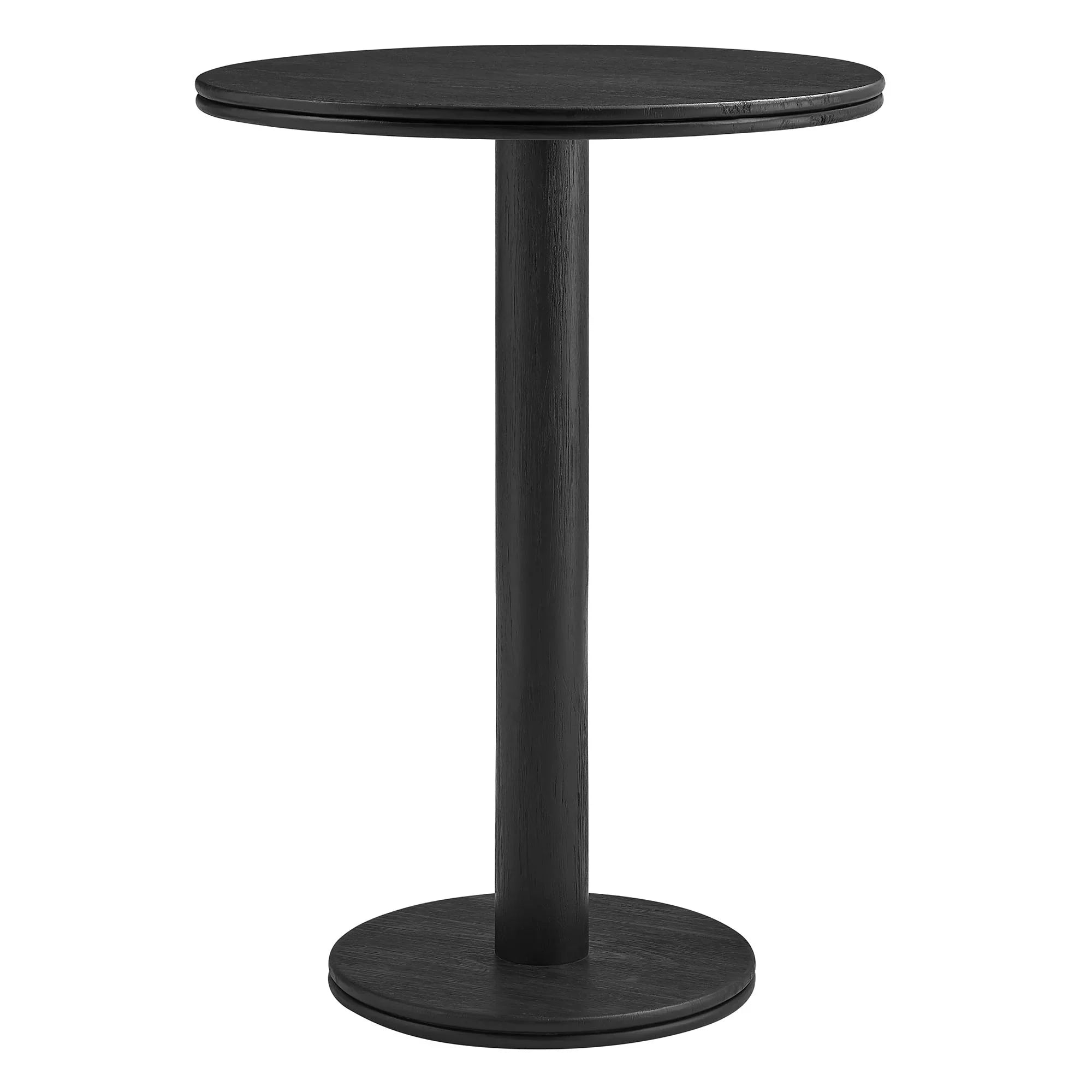 Neo 31 Inch Round Indoor - Outdoor Patio Wood Bar Table