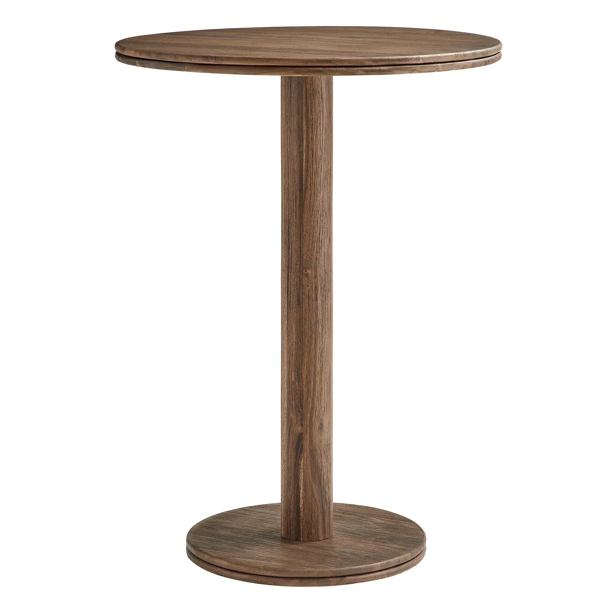 Neo 31 Inch Round Indoor - Outdoor Patio Wood Bar Table