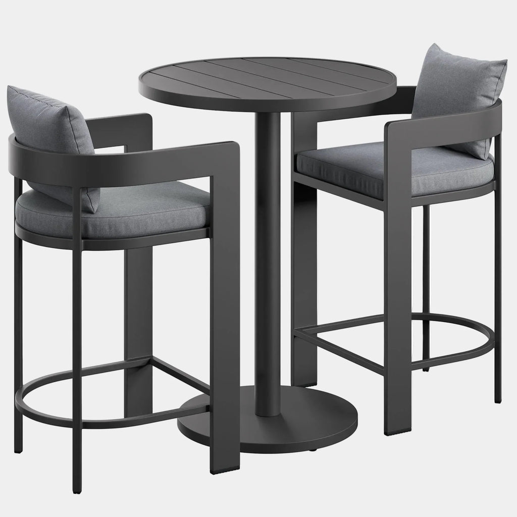 Tahoe 3-Piece Outdoor Aluminum Bar Set