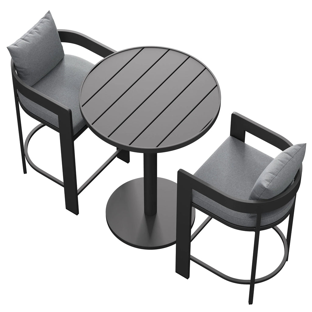 Tahoe 3-Piece Outdoor Aluminum Bar Set