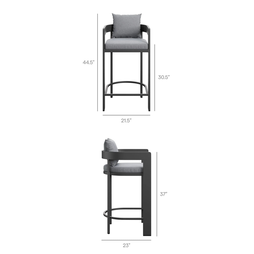 Tahoe 3-Piece Outdoor Aluminum Bar Set