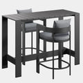 Tahoe 3-Piece Outdoor Aluminum Bar Table Set