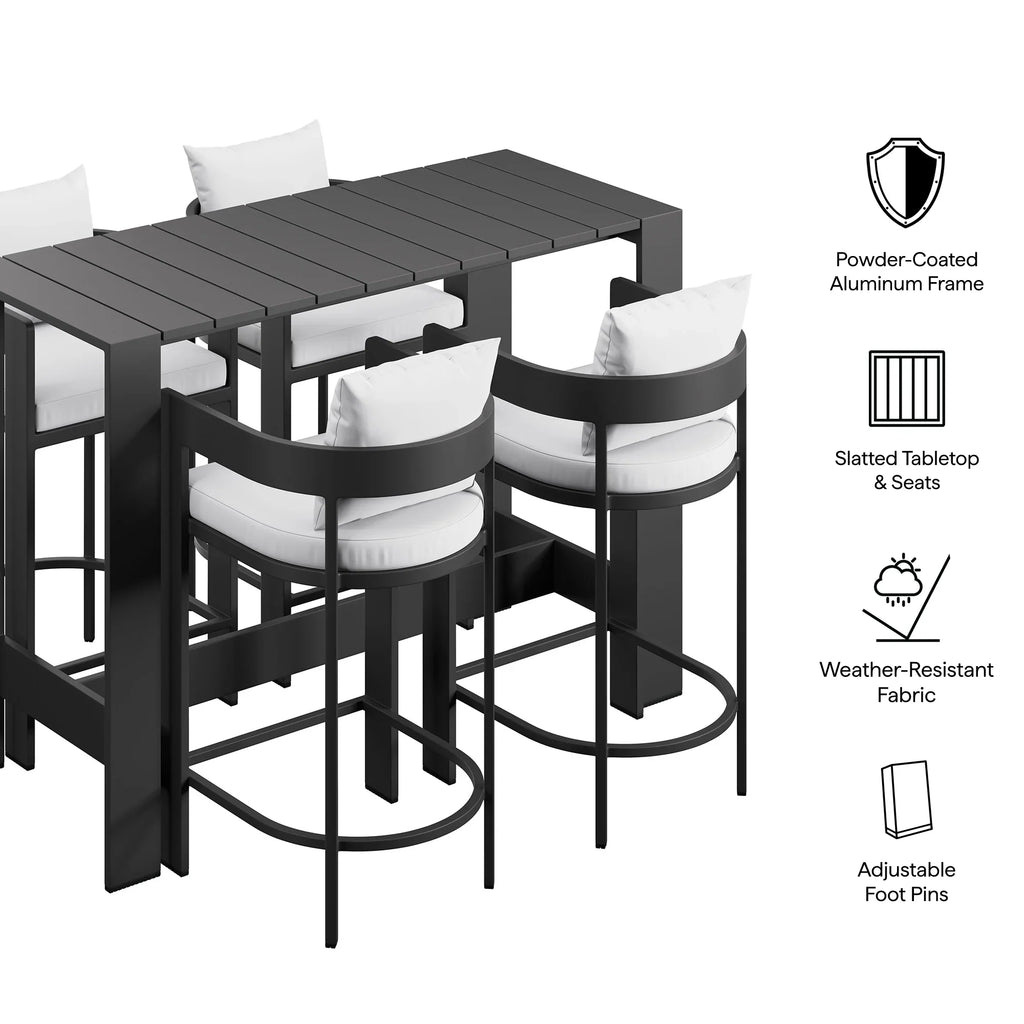 Tahoe 5-Piece Outdoor Bar Table Set