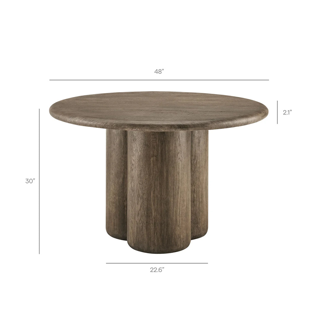 Tori 48 Inch Round Indoor and Outdoor Dining Table