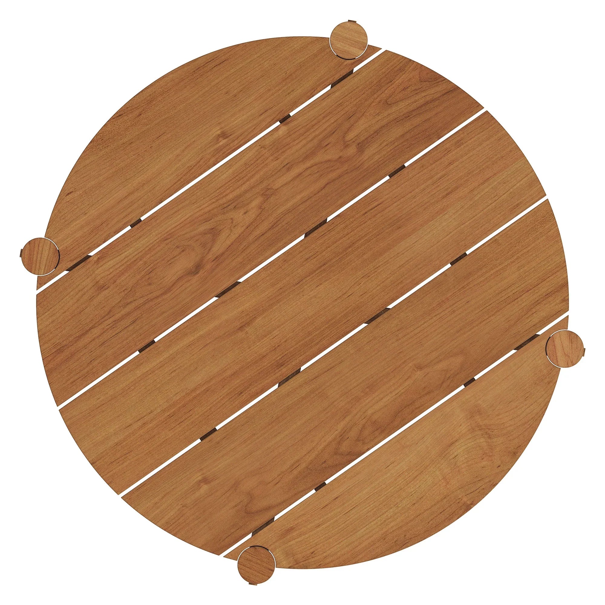 Eleni Round 35 Inch Outdoor Teak Wood Round Bar Table
