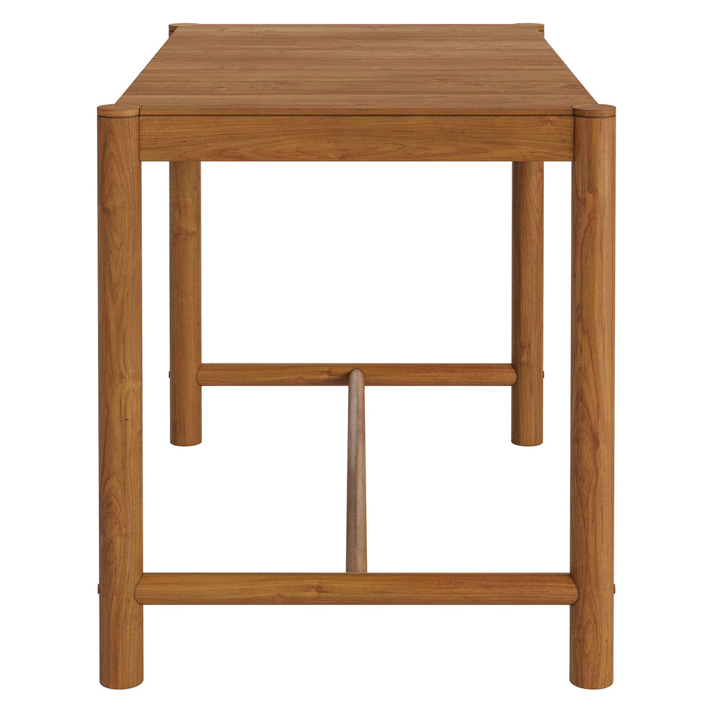 Eleni Rectangle 56-Inch Outdoor Teak Wood Rectangular Bar Table