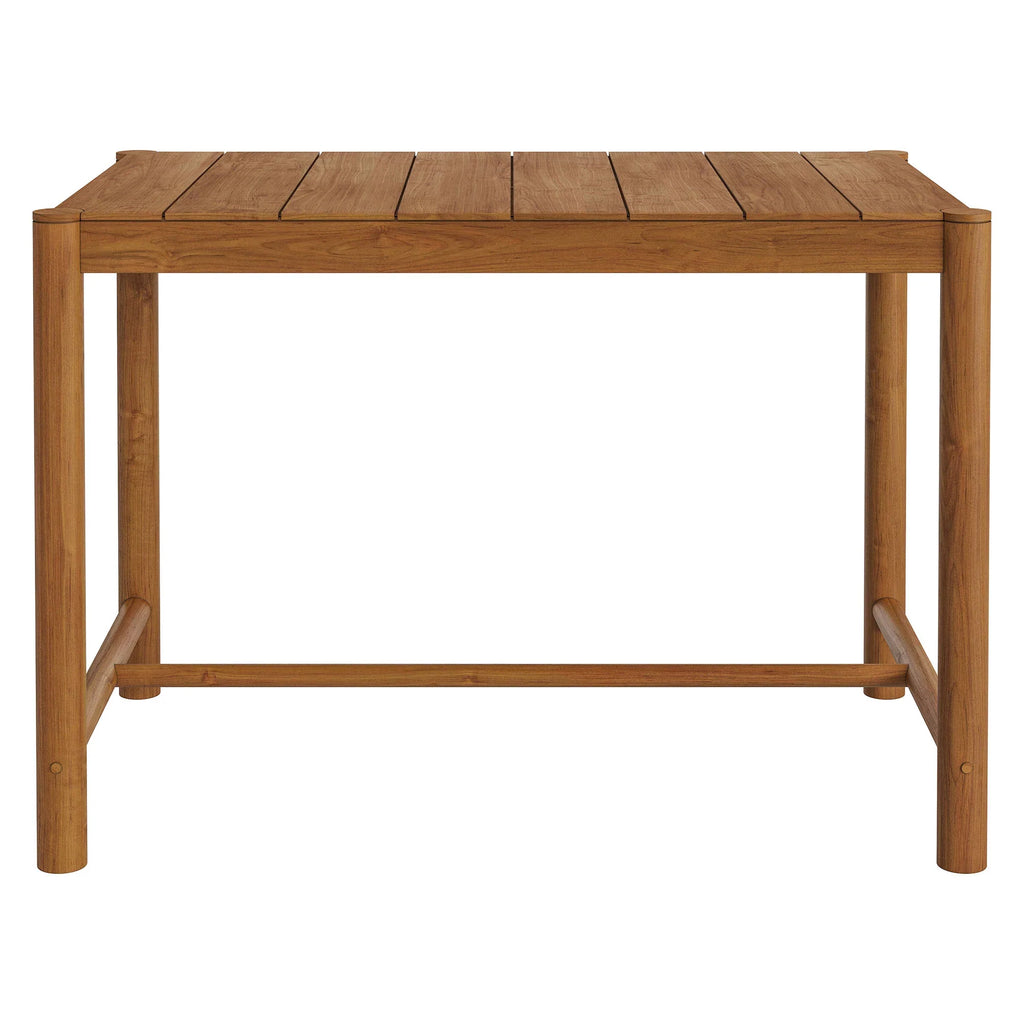 Eleni Rectangle 56-Inch Outdoor Teak Wood Rectangular Bar Table