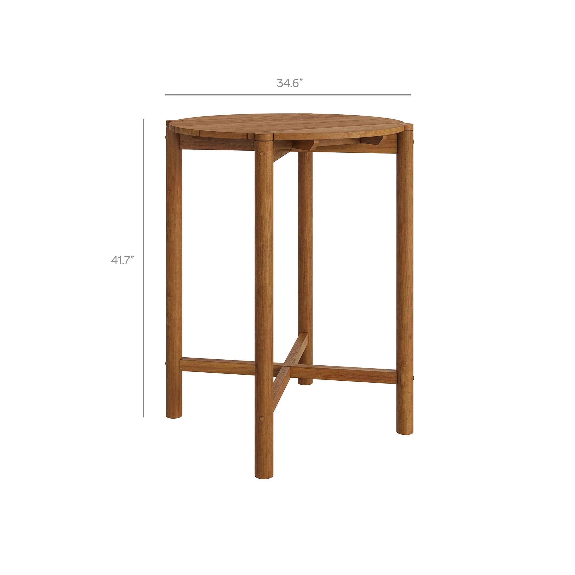 Eleni 3-Piece Outdoor Teak Wood Bar Set