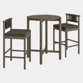 Eleni 3-Piece Outdoor Teak Wood Bar Set