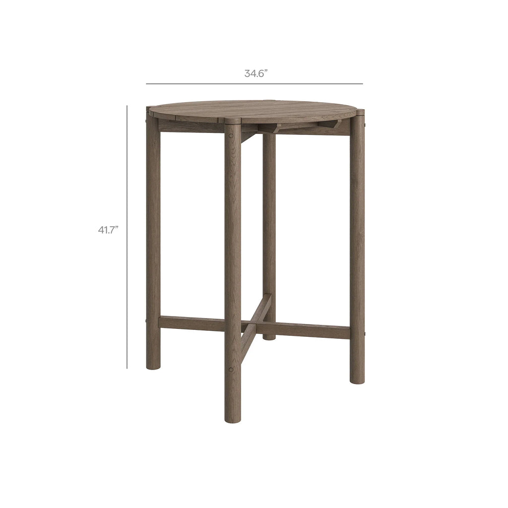 Eleni 3-Piece Outdoor Teak Wood Bar Set