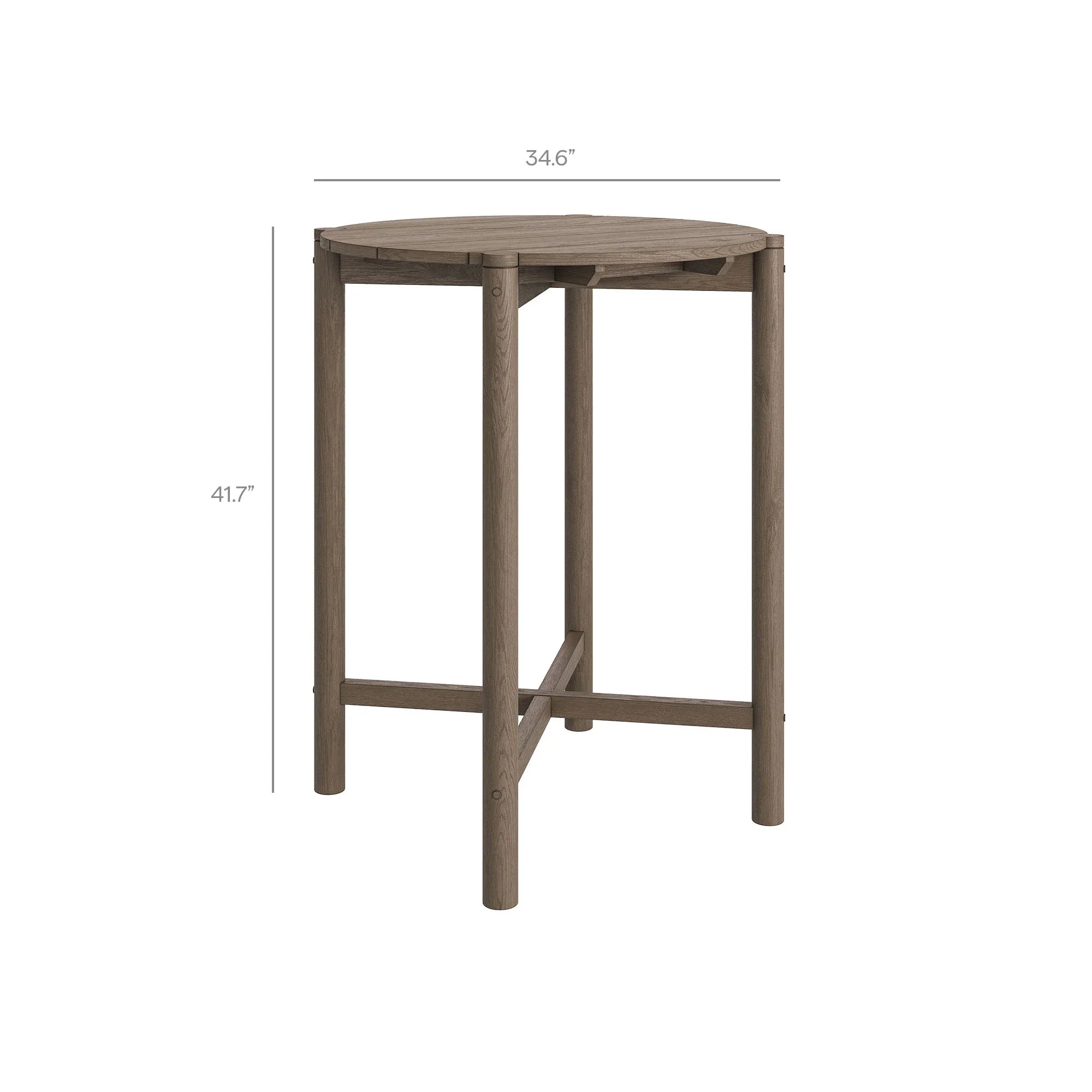 Eleni 3-Piece Outdoor Teak Wood Bar Set