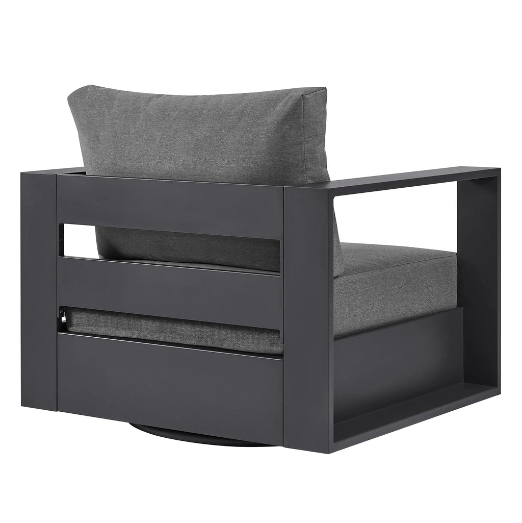 Tahoe Outdoor Powder-Coated Aluminum Swivel Armchair