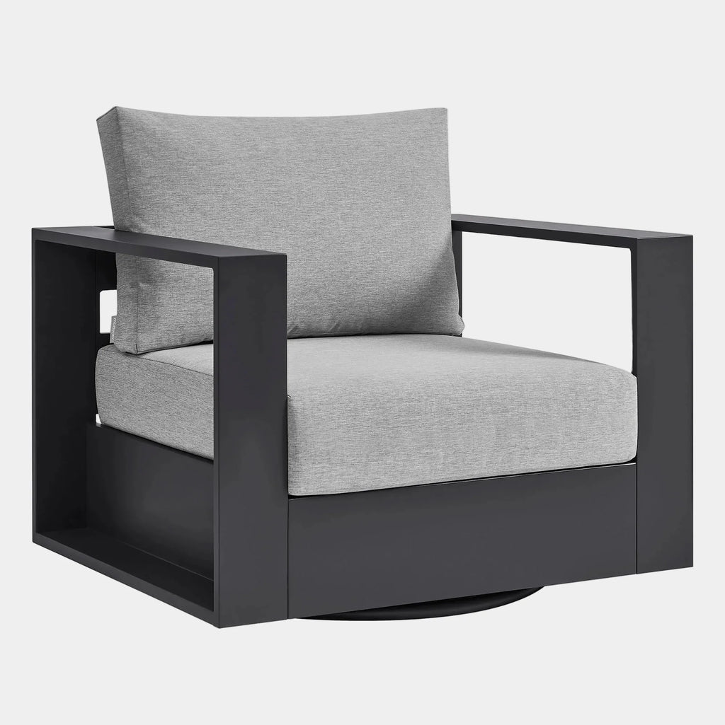 Tahoe Outdoor Powder-Coated Aluminum Swivel Armchair
