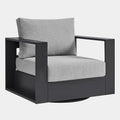 Tahoe Outdoor Powder-Coated Aluminum Swivel Armchair