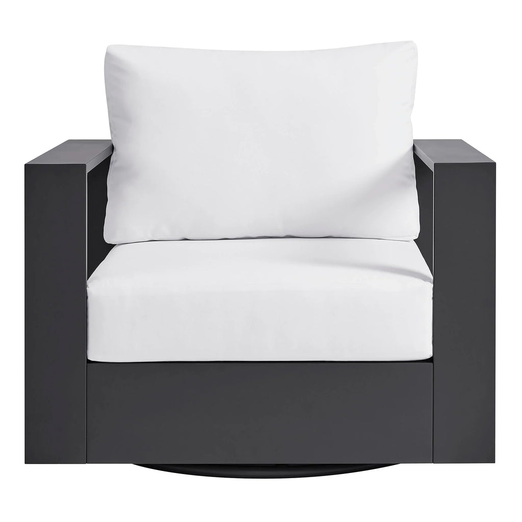 Tahoe Outdoor Powder-Coated Aluminum Swivel Armchair