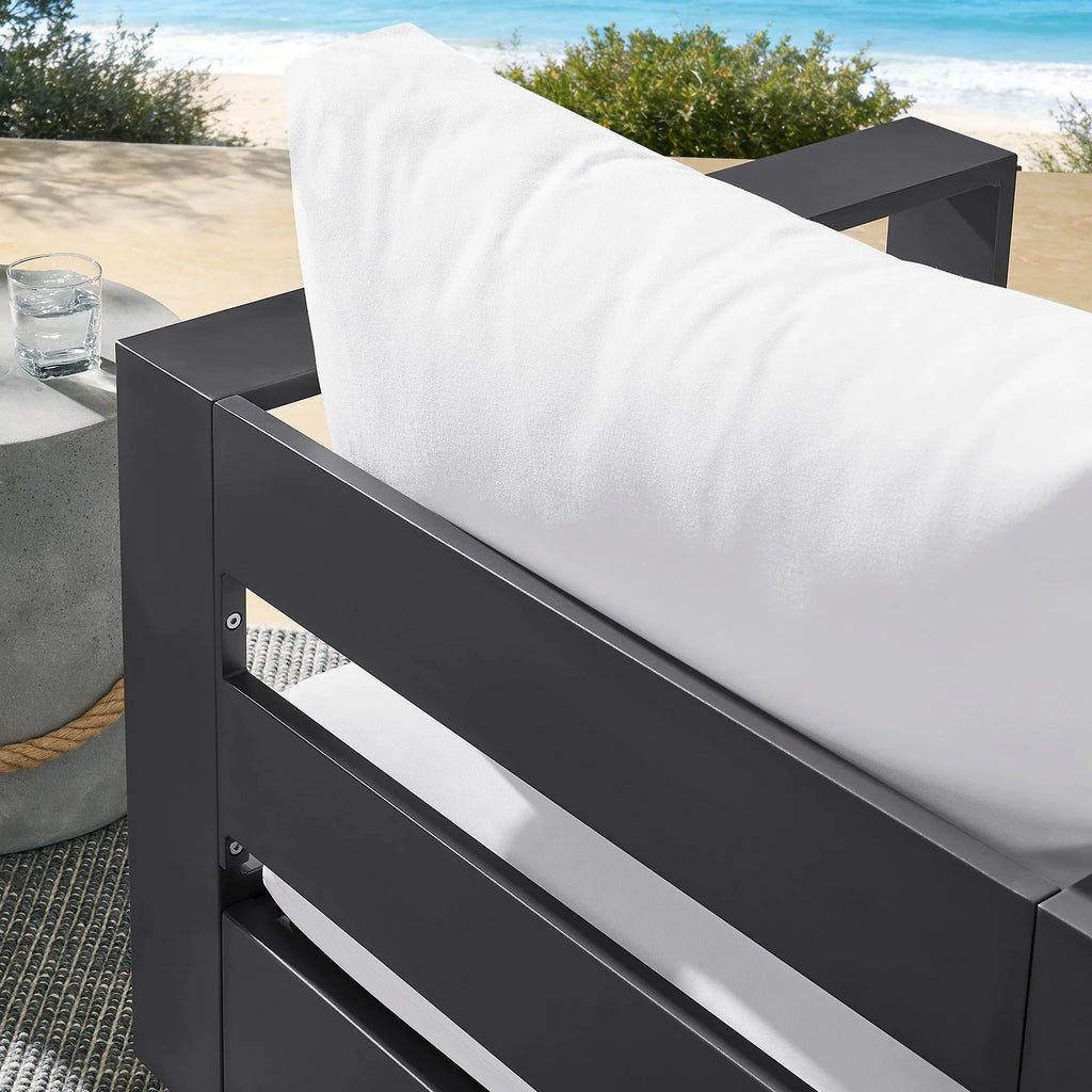 Tahoe Outdoor Powder-Coated Aluminum Swivel Armchair