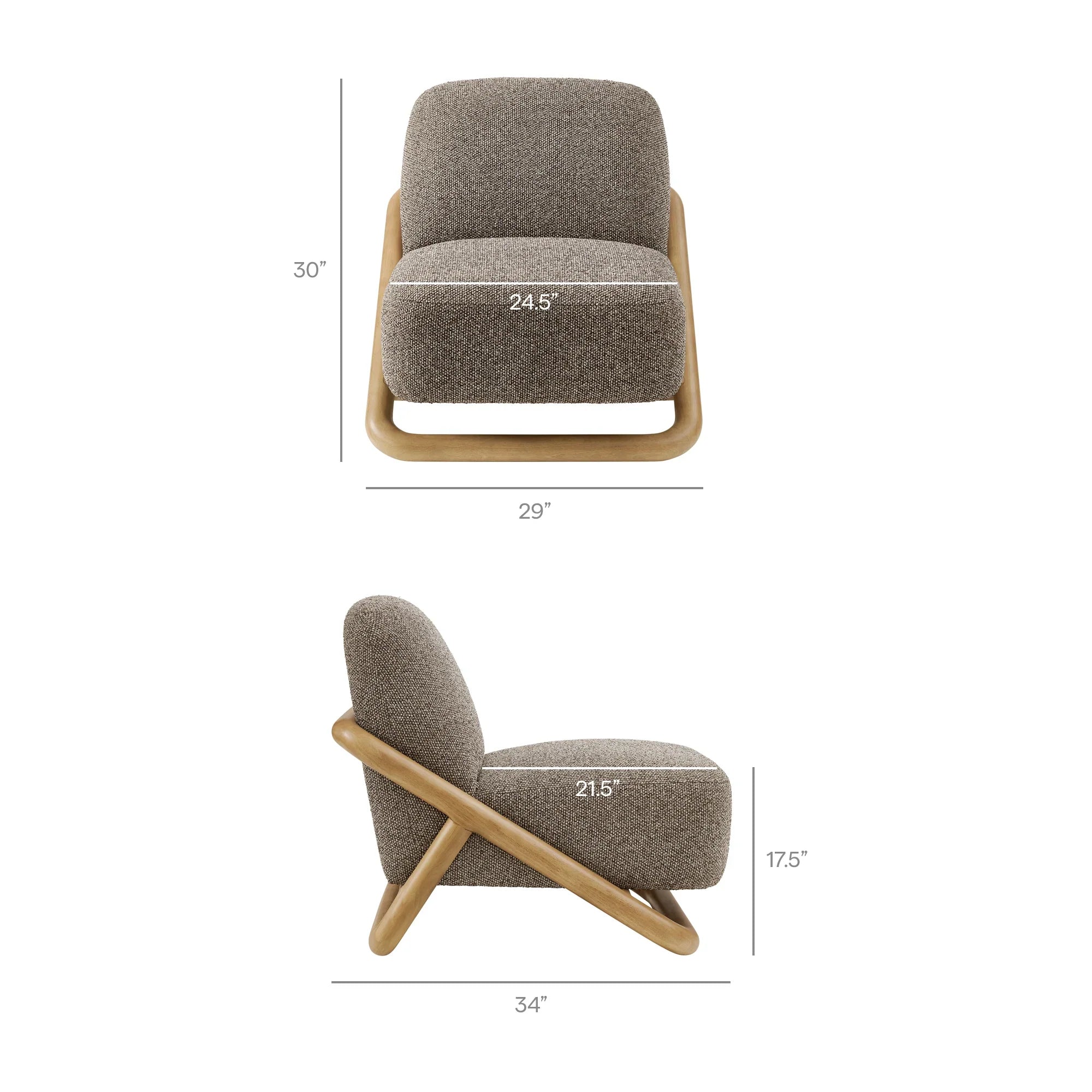 Vander Textured Fabric Accent Chair