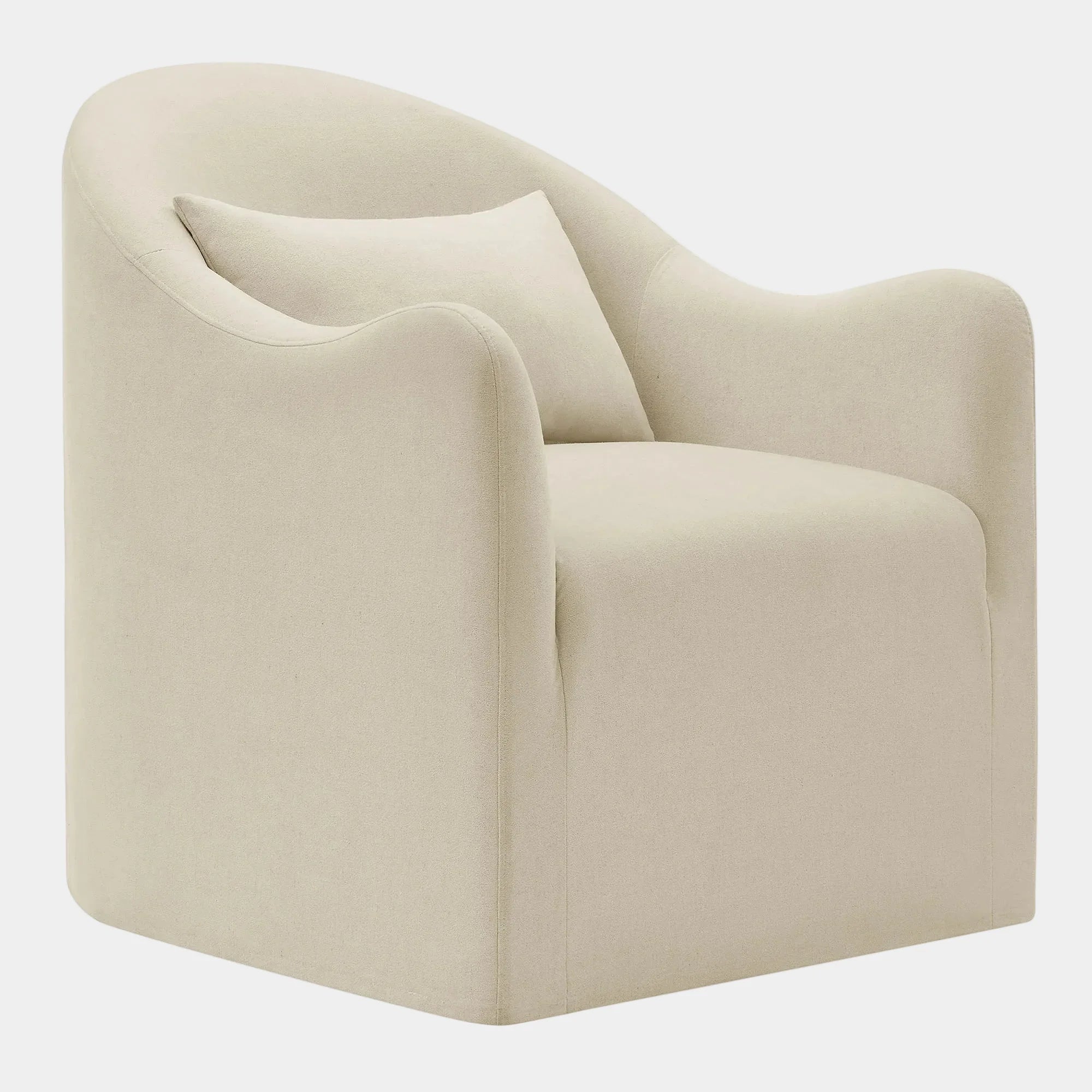 Bardot Slipcovered Linen Blend Accent Chair