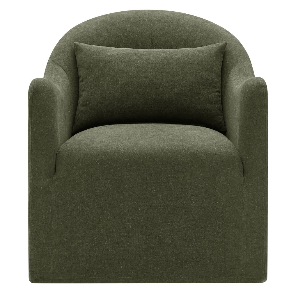 Bardot Slipcovered Linen Blend Accent Chair