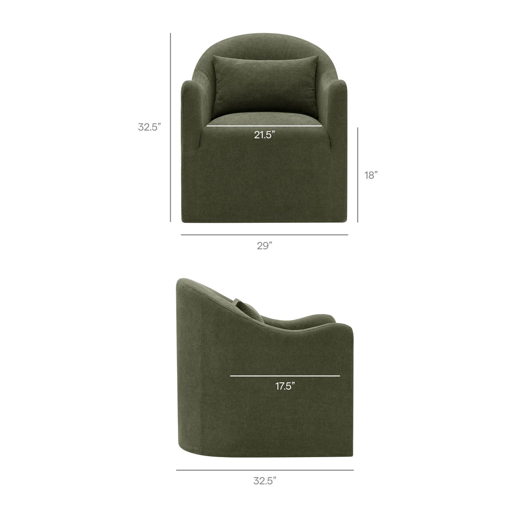 Bardot Slipcovered Linen Blend Accent Chair