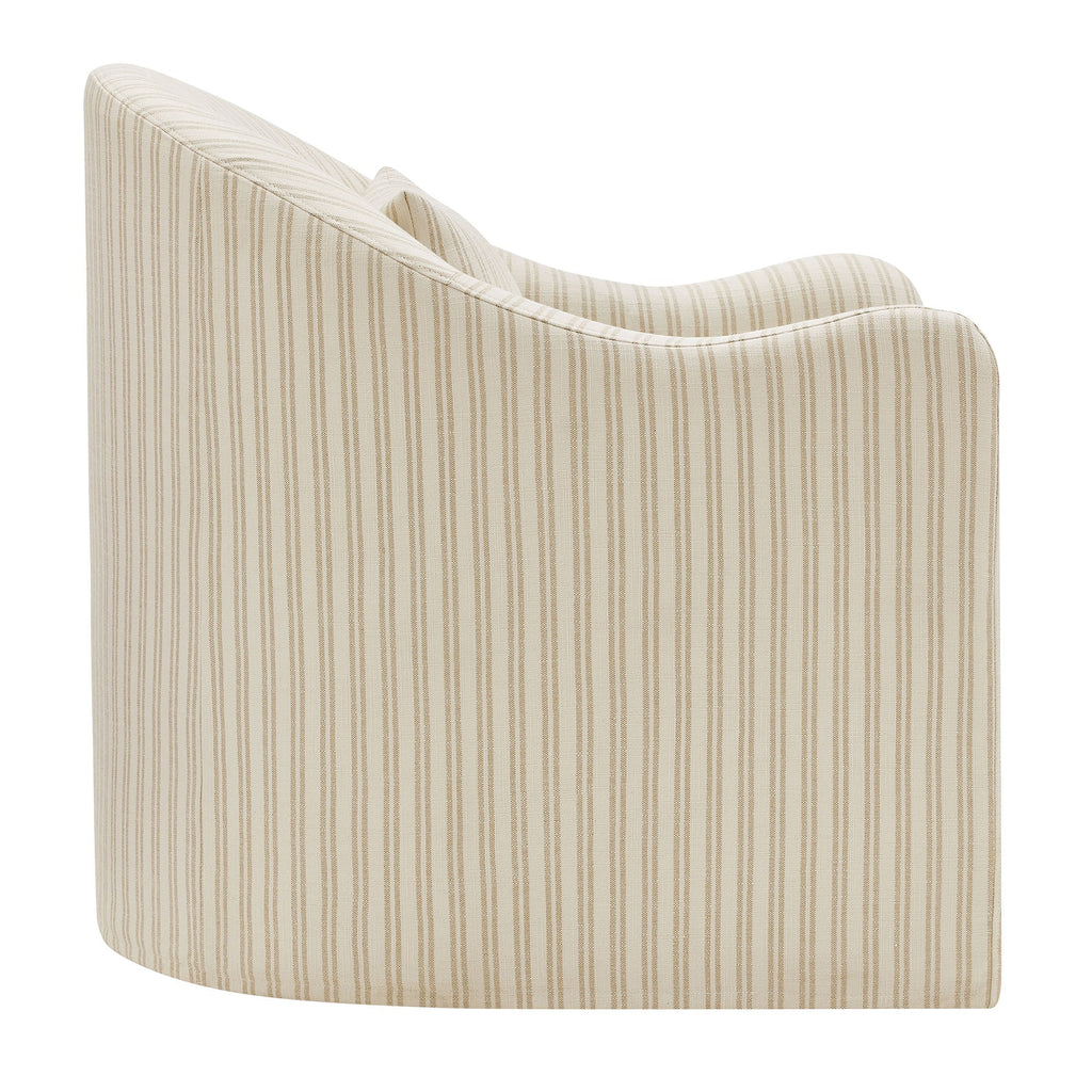 Bardot Slipcovered Striped Accent Chair