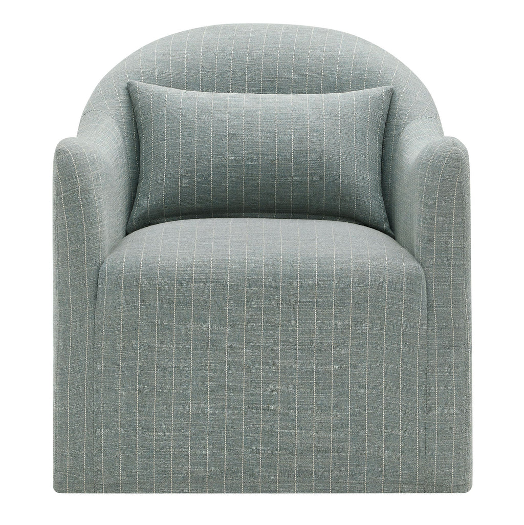 Bardot Slipcovered Striped Accent Chair