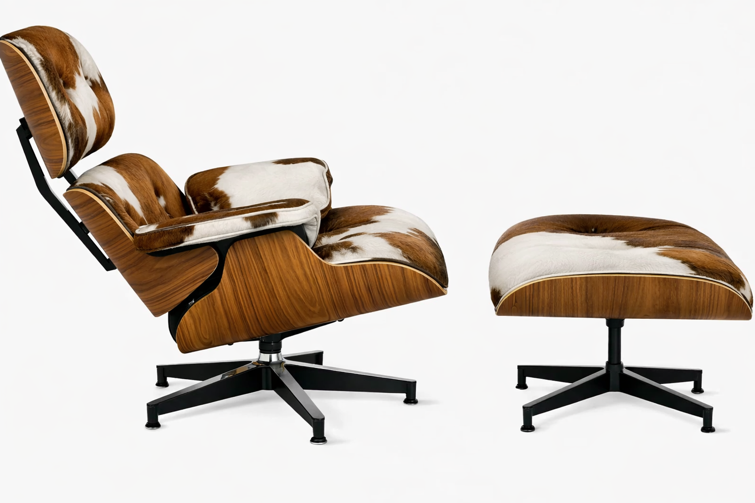 Eames Lounge Chair And Ottoman - Standard Version (Cow Hide)