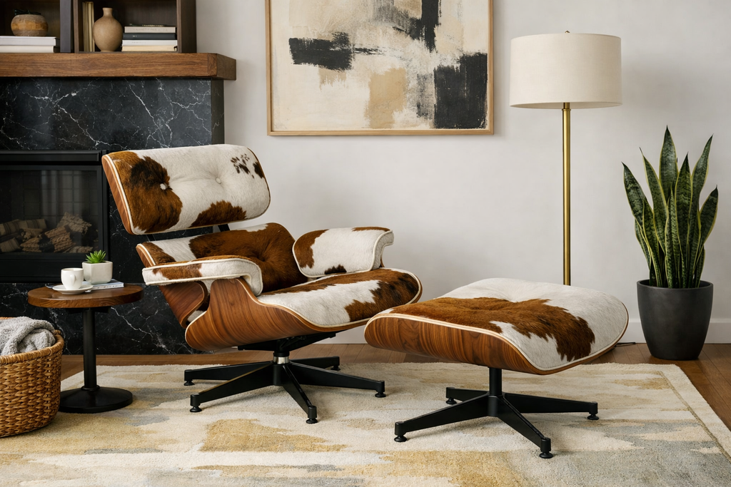Eames Lounge Chair And Ottoman - Standard Version (Cow Hide)