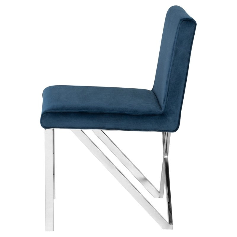 Talbot Dining Chair (Polished Stainless Frame)
