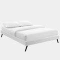 Helen Vegan Leather Bed Frame with Round Splayed Legs