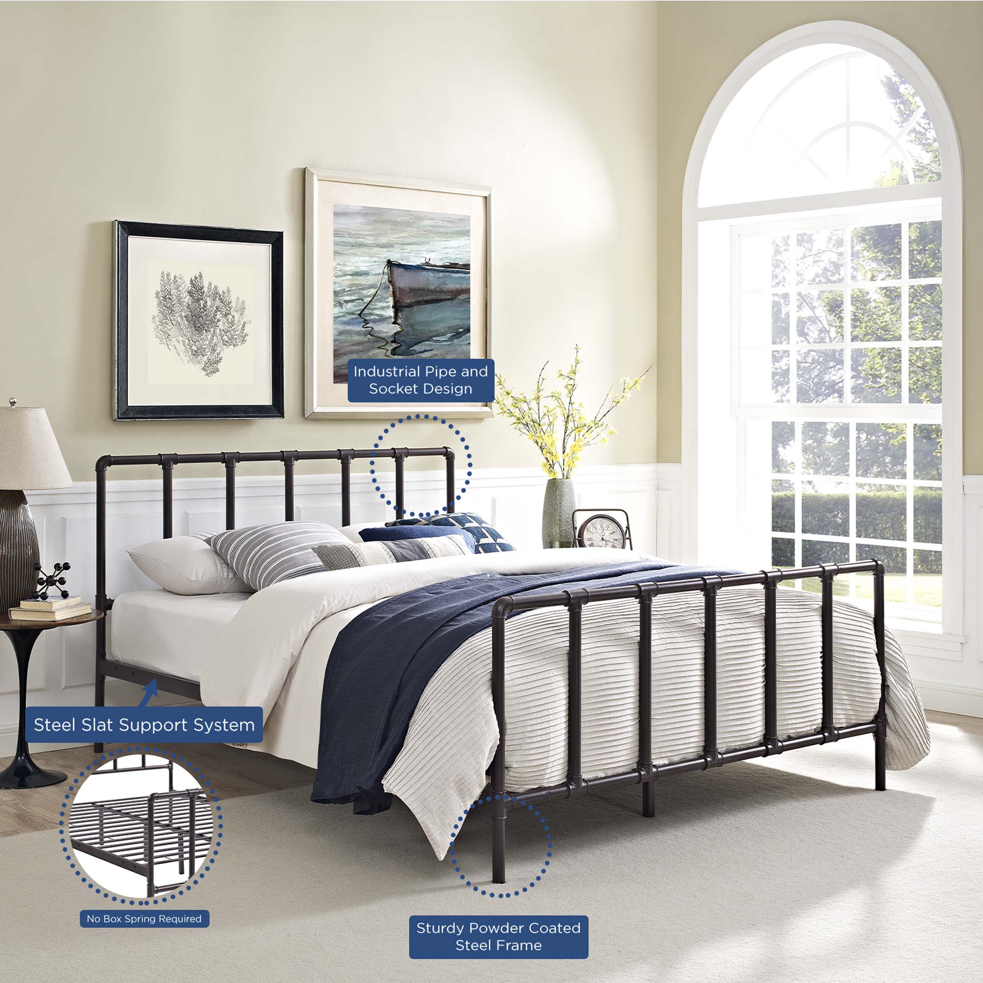 Dower Stainless Steel Bed