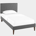 Amaris Fabric Platform Bed with Squared Tapered Legs