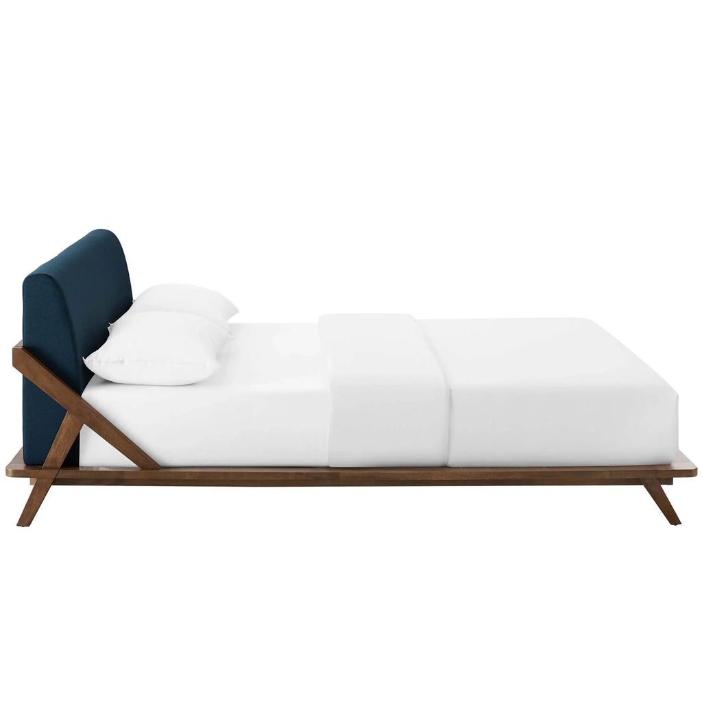 Luella Upholstered Fabric Queen Platform Bed