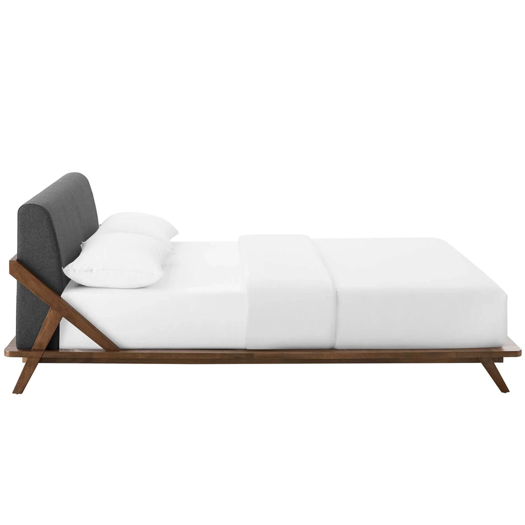 Luella Upholstered Fabric Queen Platform Bed