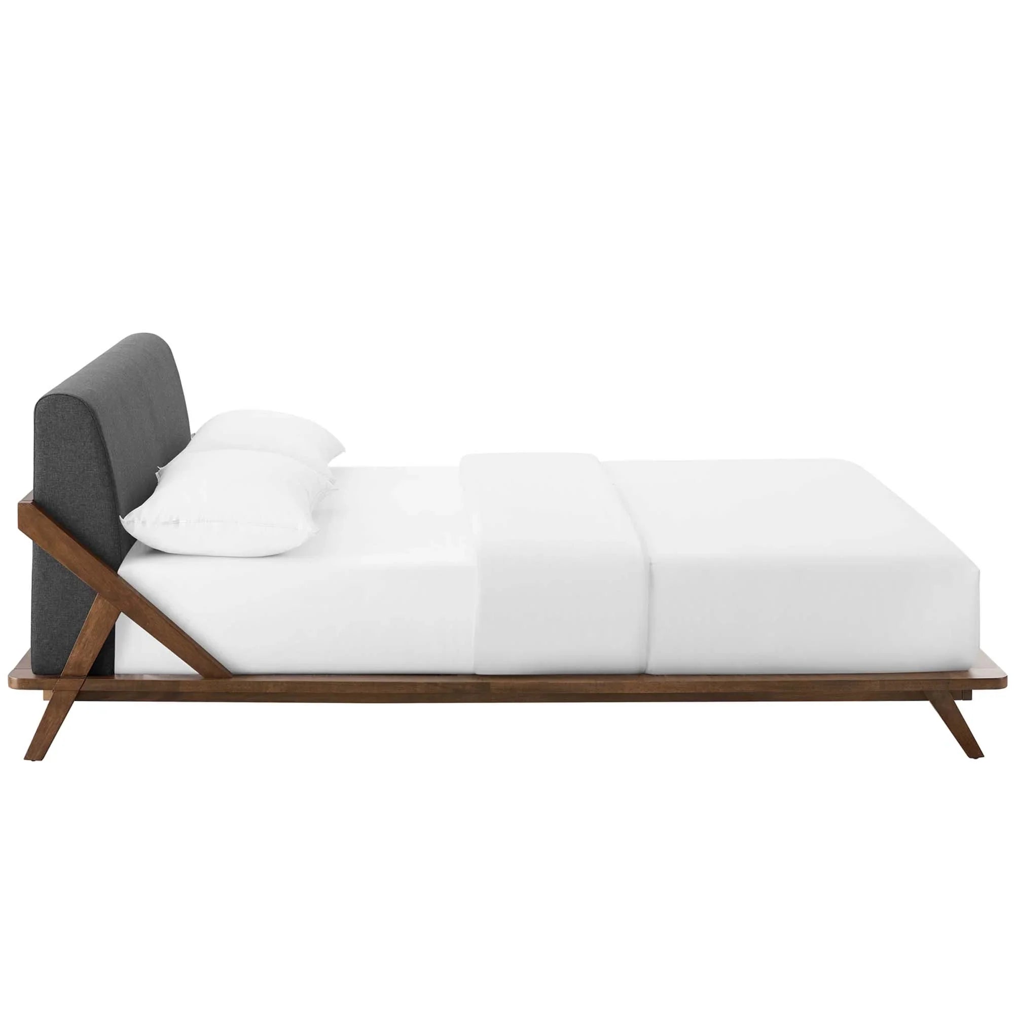 Luella Upholstered Fabric Queen Platform Bed