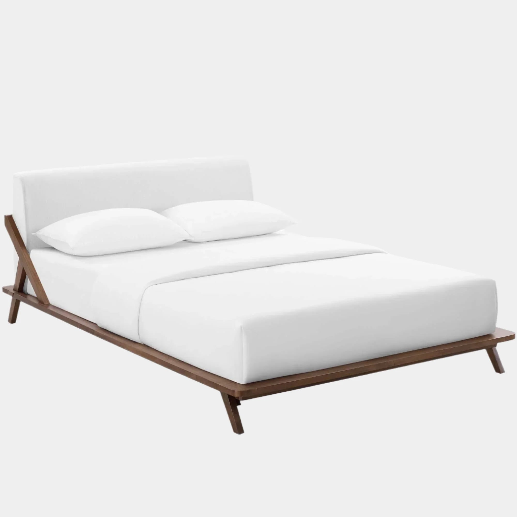 Luella Upholstered Fabric Queen Platform Bed