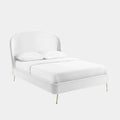 Mira Upholstered Performance Velvet Queen Platform Bed