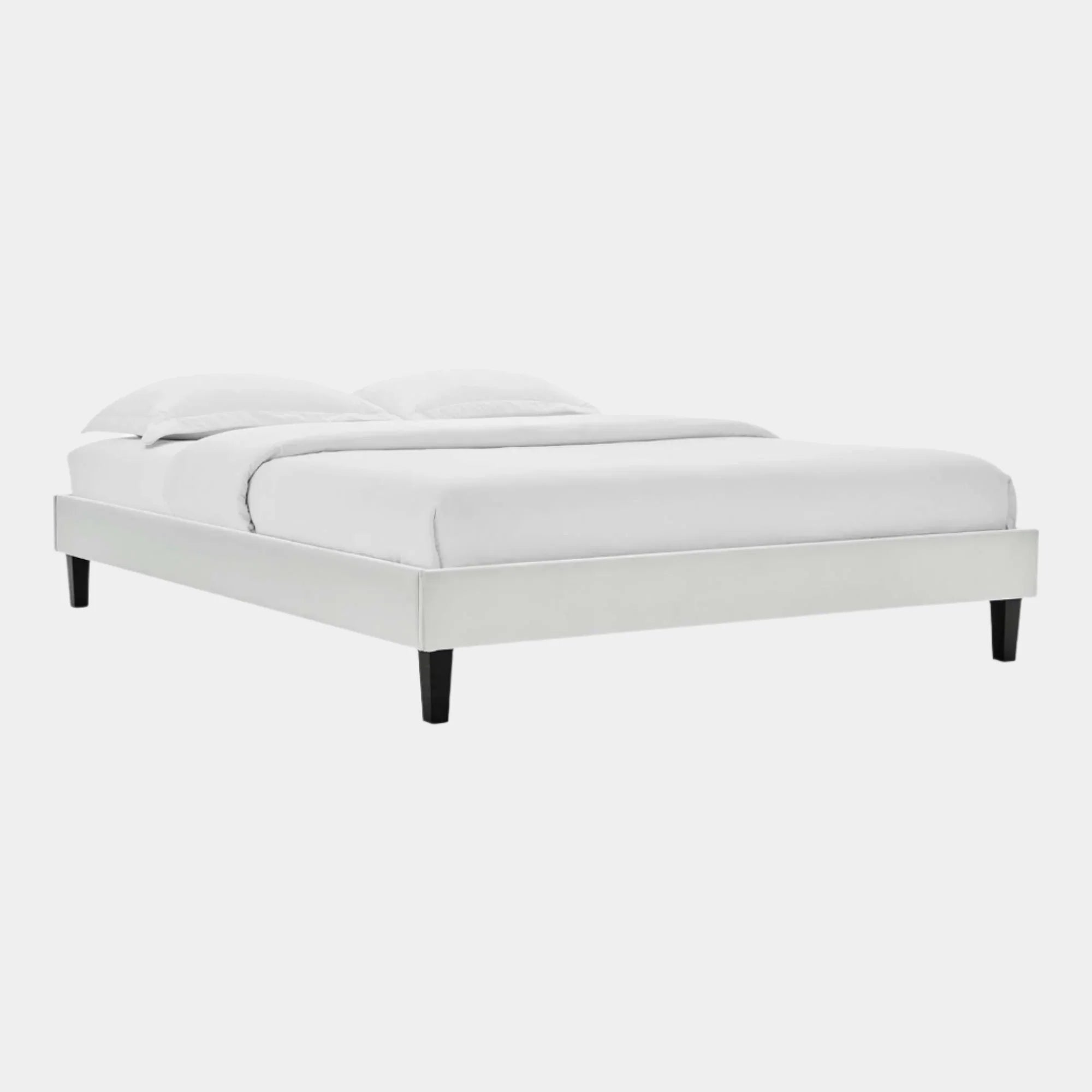 Reign Performance Velvet Platform Bed Frame