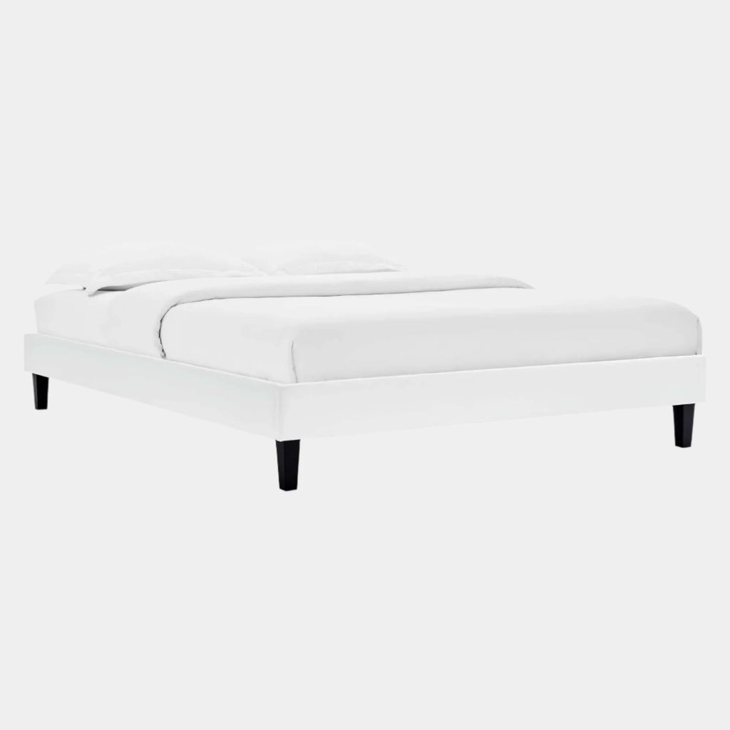Reign Performance Velvet Platform Bed Frame
