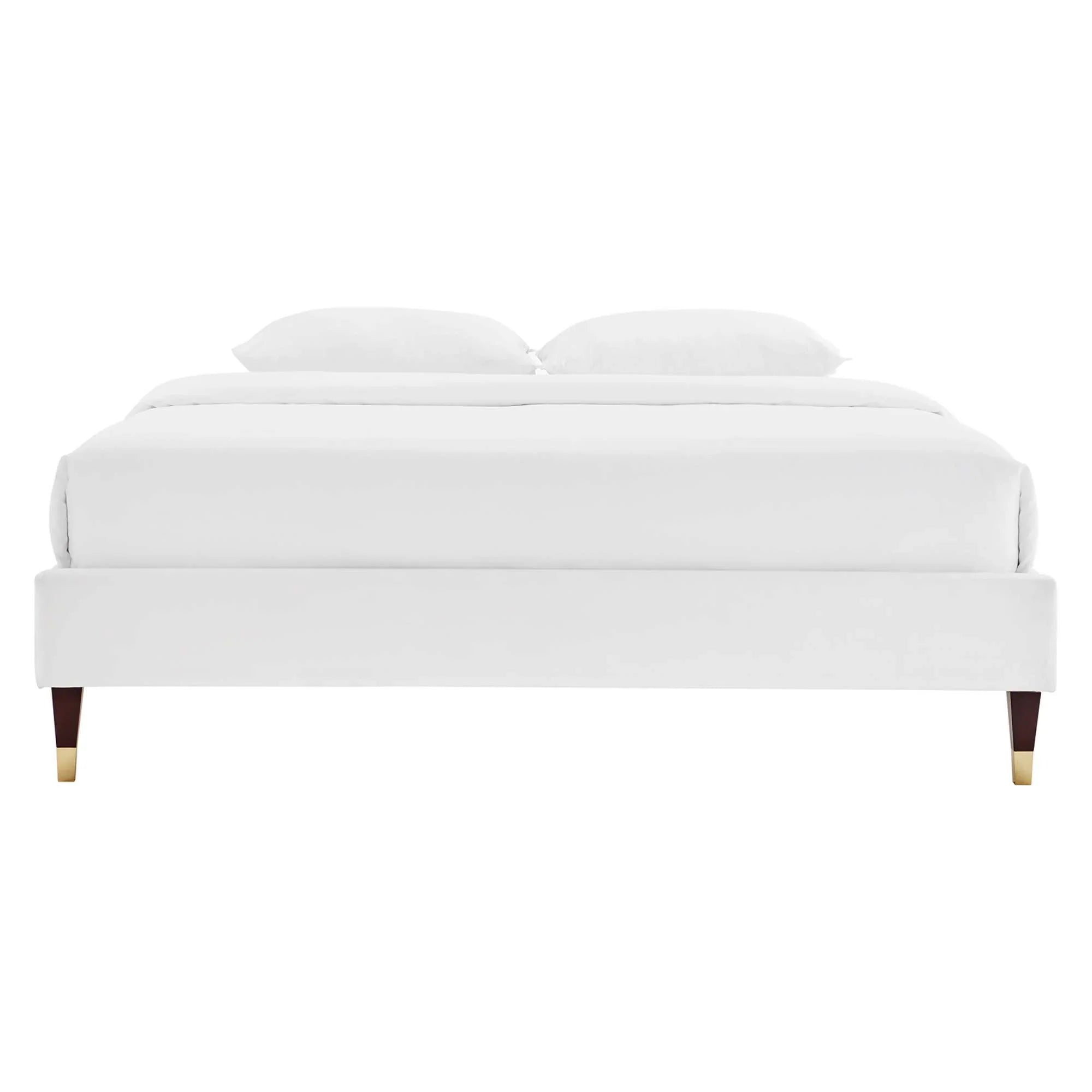 Harlow Performance Velvet Platform Bed Frame