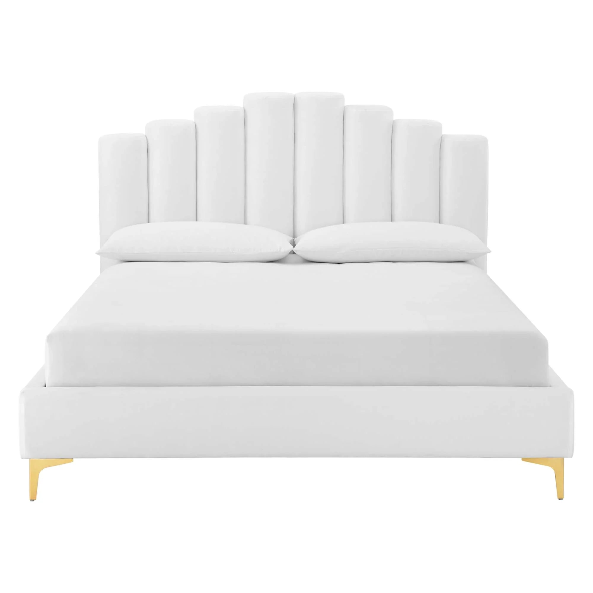 Olivia Performance Velvet Platform Bed