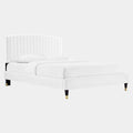 Alessi Performance Velvet Queen Platform Bed