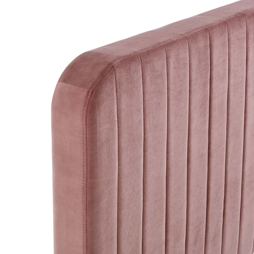 Celine Channel Tufted Performance Velvet Bed