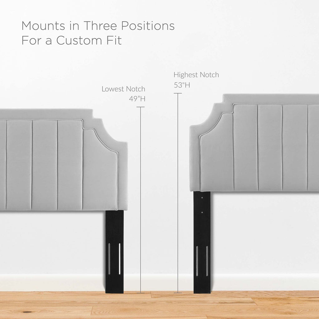 Alyona Channel Tufted Performance Velvet Headboard