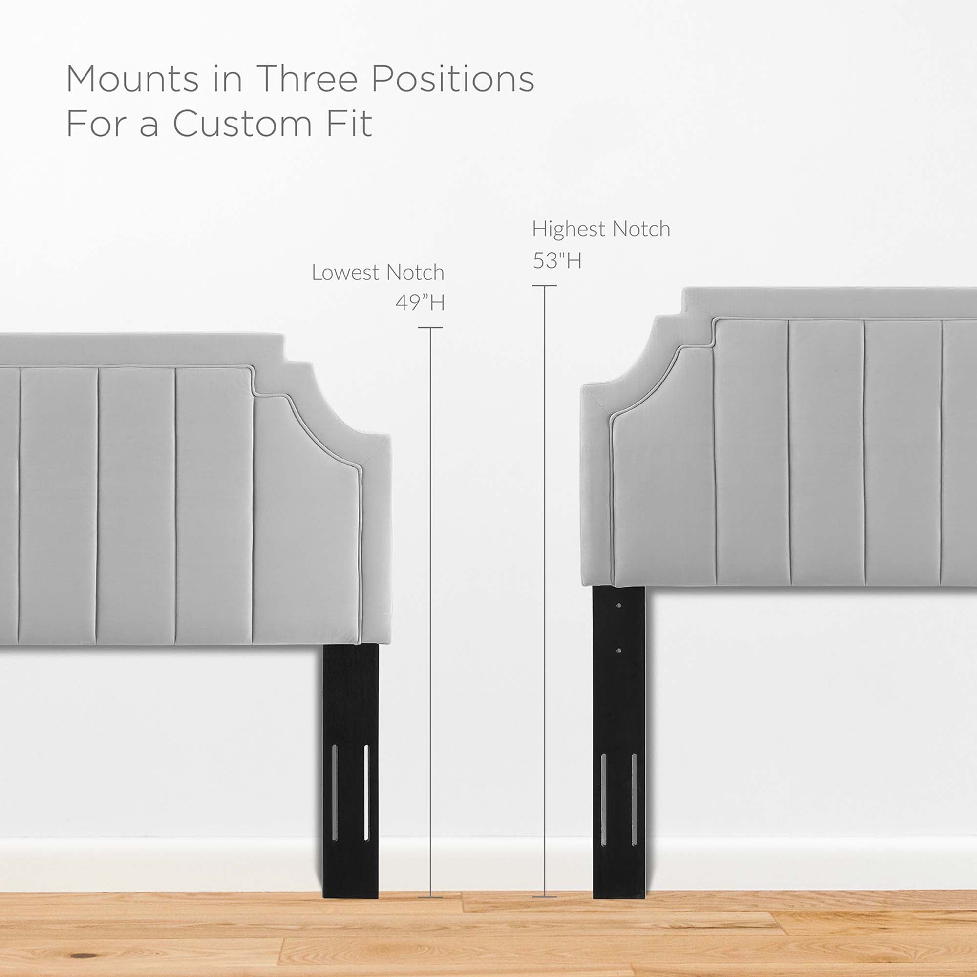 Alyona Channel Tufted Performance Velvet Headboard