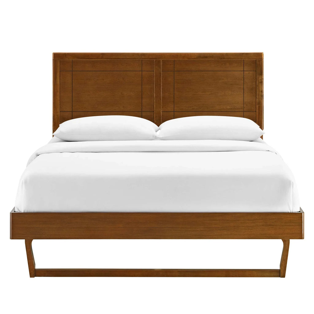 Marlee Wood Platform Bed With Angular Frame